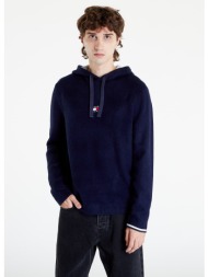 tommy jeans tjm relaxed badge hoodie sweater twilight navy