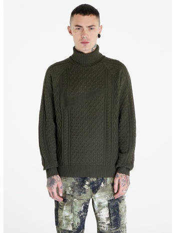 nike life men`s cable knit turtleneck sweater cargo khaki σε προσφορά