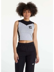 the north face cropped fitted tank top tnf light grey heather