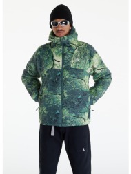 nike acg `rope de dope` men`s therma-fit adv allover print jacket vintage green/ summit white