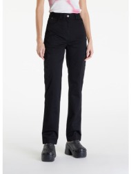 calvin klein jeans woven label high rise straight pant black