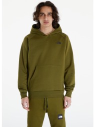 the north face raglan red box hoodie forest olive