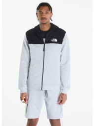 the north face icons full zip hoodie high rise grey