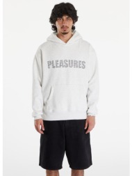 pleasures rhinestone impact hoodie light heather grey