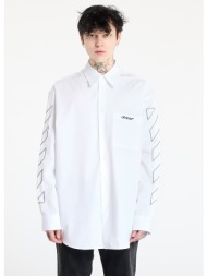 πουκάμισα off-white diag outl popl over shirt white/ black m