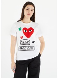 μπλουζάκι comme des garçons play heart logo tee white m