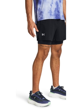under armour launch 5`` 2-in1 shorts black s σε προσφορά