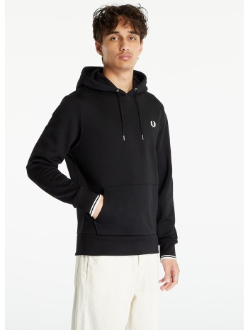 φούτερ fred perry tipped hooded sweatshirt black m σε προσφορά