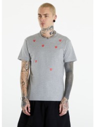 μπλουζάκι comme des garçons play short sleeve logo print t-shirt unisex grey xxs