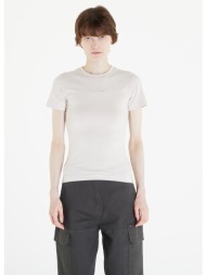 μπλουζάκι daily paper logotype women fitted short sleeve t-shirt moonstruck beige s