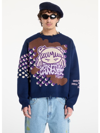 πουλόβερ ftshp x spiritual gangster sweater unisex navy xs σε προσφορά