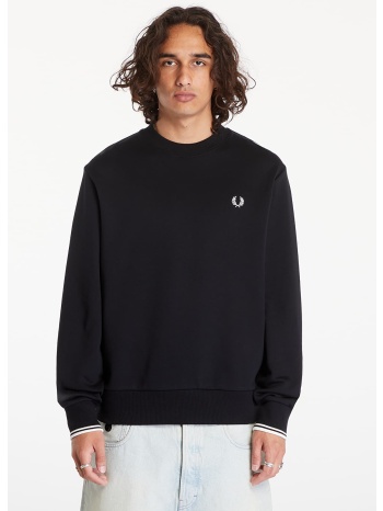 φούτερ fred perry crewneck sweatshirt black m σε προσφορά
