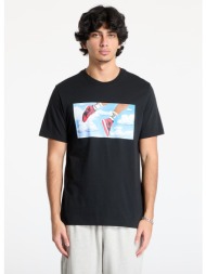 μπλουζάκι jordan flight essentials men`s t-shirt black/ white l