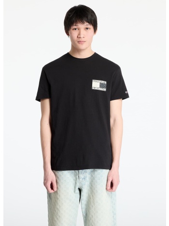 μπλουζάκι tommy jeans regular paisley flag tee black m σε προσφορά