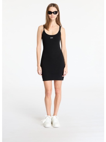 off-white off stamp rib basic tank dress black/ white 40 σε προσφορά