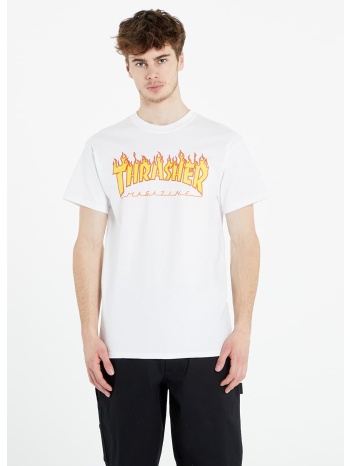 μπλουζάκι thrasher flame logo t-shirt white m