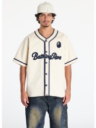πουκάμισο a bathing ape a bathing ape baseball shirt ivory m