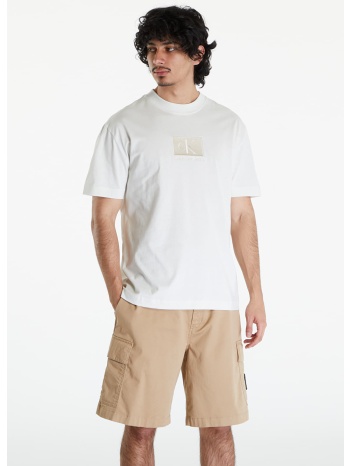 μπλουζάκι calvin klein jeans embroidery patch t-shirt white σε προσφορά