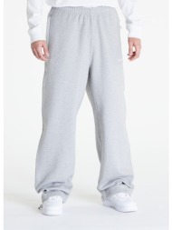 παντελόνια nike solo swoosh men`s open-hem brushed-back fleece pants dk grey heather/ white xl