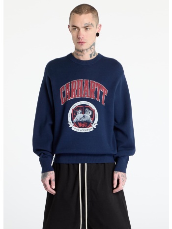 πουλόβερ carhartt wip library college sweater unisex ink s σε προσφορά