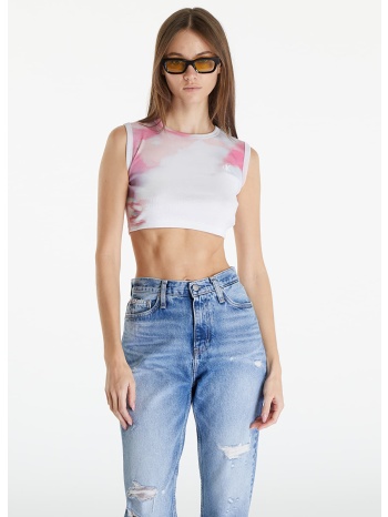 tank top calvin klein jeans cropped tank top white xs σε προσφορά