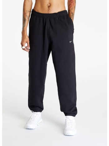 παντελόνια nike solo swoosh men`s fleece pants black/ white