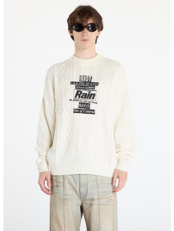 πουλόβερ wasted paris rain cable knit sweater off-white m σε προσφορά