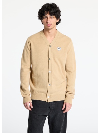 πουλόβερ comme des garçons play white emblem v-neck σε προσφορά