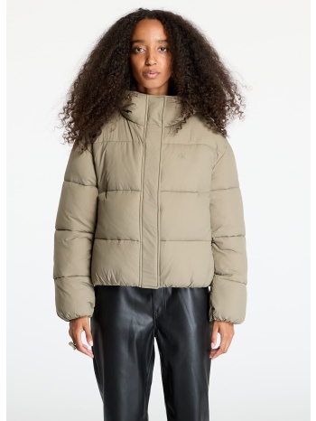μπουφάν calvin klein jeans logo short hooded puffer jacket σε προσφορά