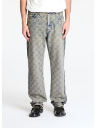 παντελόνια daily paper shield laser washed jeans blue xs