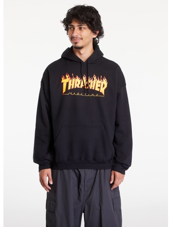 thrasher flame logo hood black xl
