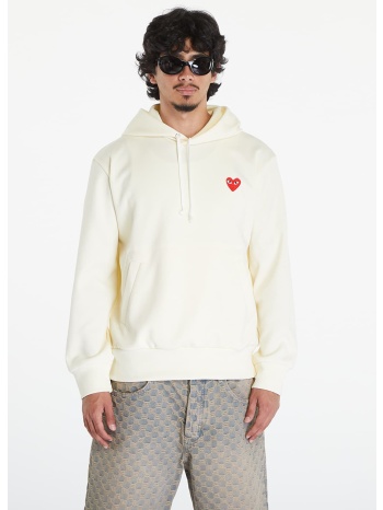 φούτερ comme des garçons play hoodie ivory m σε προσφορά