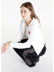 φούτερ comme des garçons play double heart zip hoodie white m