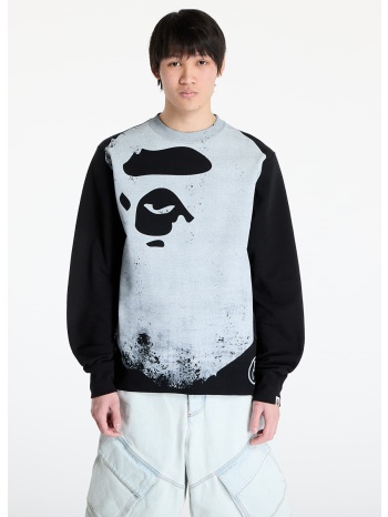 φούτερ a bathing ape ape head over print crewneck sweat m σε προσφορά
