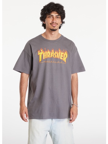 μπλουζάκι thrasher flame logo t-shirt charcoal gray s