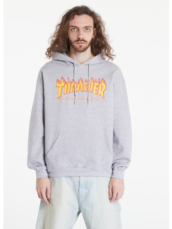 φούτερ thrasher flame logo hoody melange grey s