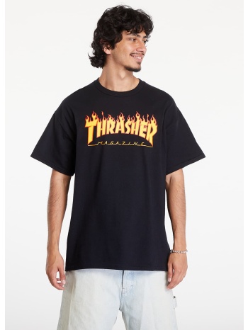 μπλουζάκι thrasher flame logo t-shirt black s