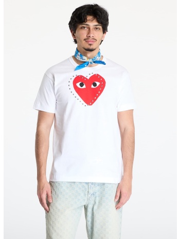 μπλουζάκι comme des garçons play print red x black x studc σε προσφορά
