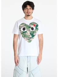 μπλουζάκι comme des garçons play red emblem knit t-shirt unisex white xs