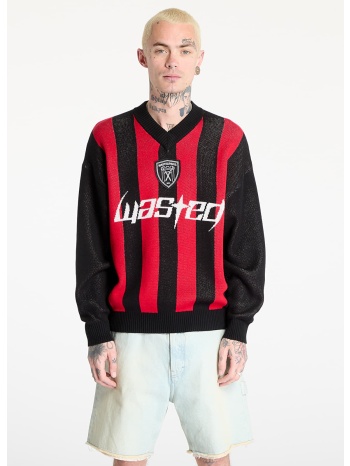 πουλόβερ wasted paris m blade sweater black/ fire red l σε προσφορά