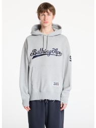 φούτερ a bathing ape baseball logo relaxed fit pullover hoodie unisex gray m