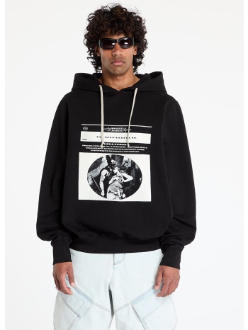 φούτερ rick owens drkshdw oversized hoodie black/ milk xs σε προσφορά