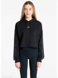 φούτερ adidas essentials 3 stripes print french terry hoodie black xs