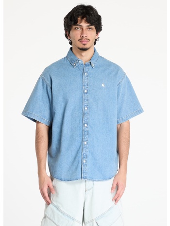 πουκάμισα carhartt wip s/s lucas shirt unisex blue bleached σε προσφορά