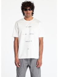 μπλουζάκι c.p. company 30/2 mercerized jersey twisted typographic logo t-shirt gauze white s