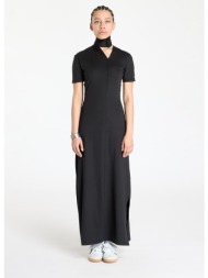 y-3 fitted neck closure dress black s