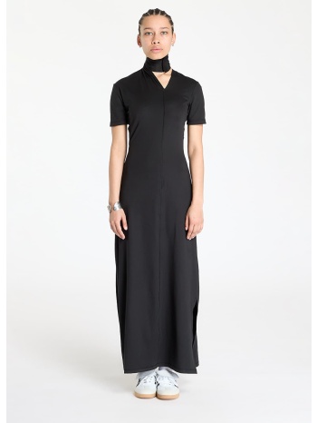 y-3 fitted neck closure dress black s