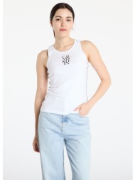 tank top calvin klein jeans sl cotton rib solid tank top white xs
