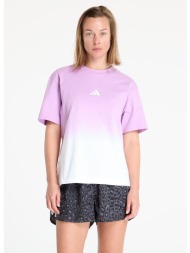 μπλουζάκι adidas all szn loose dip dye t-shirt white/ bliss lilac xs