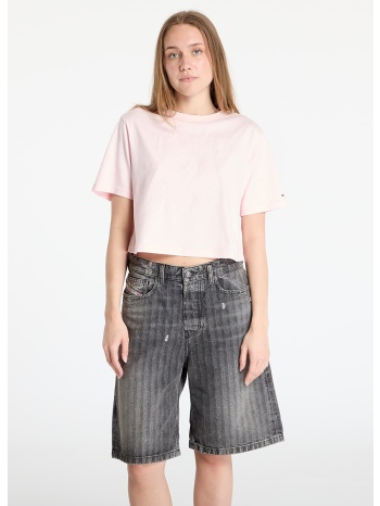μπλουζάκι tommy jeans relaxed tonal crew t-shirt pink m σε προσφορά
